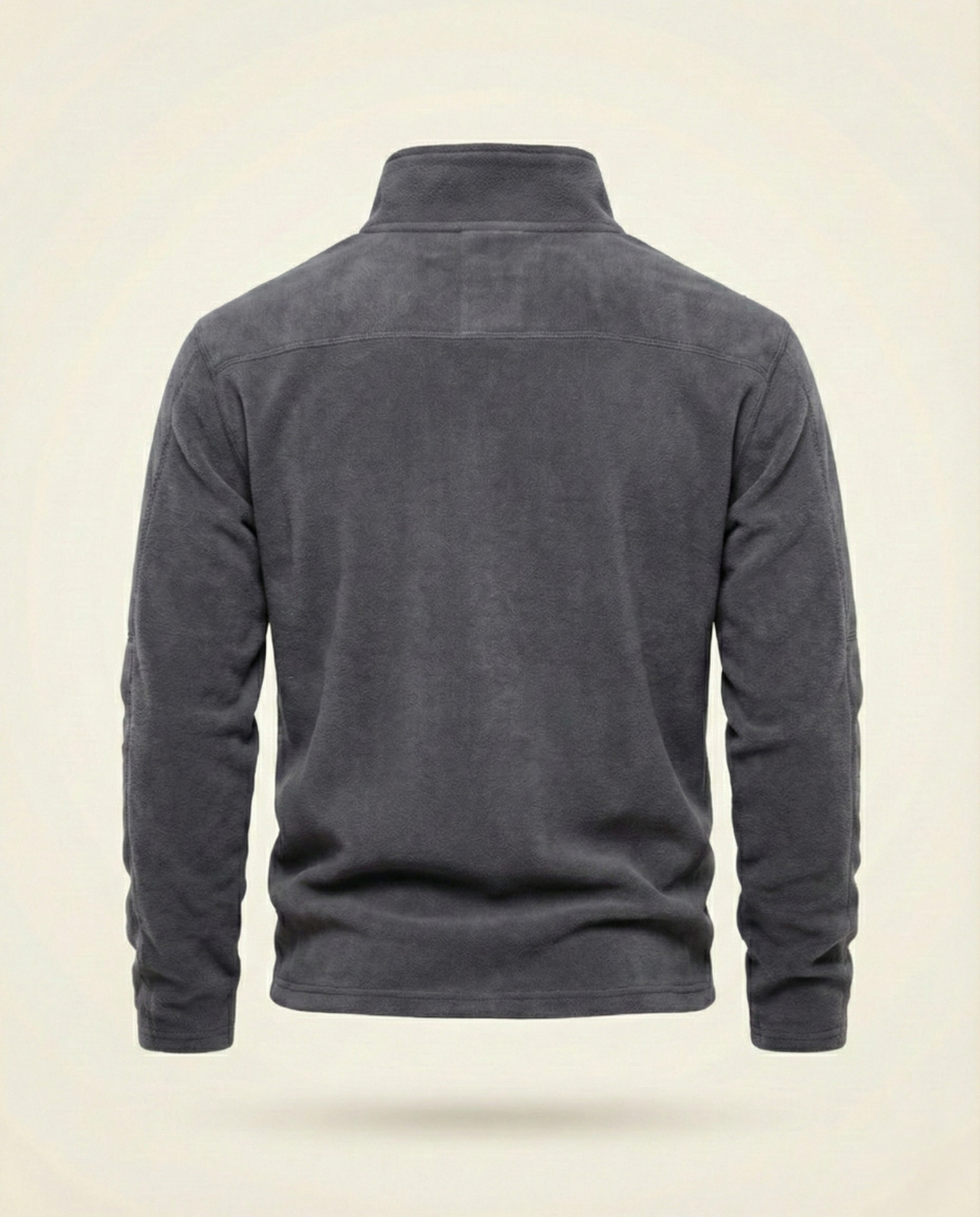 St. Martin Co Slate Fleece Quarter-Zip Pullover — detail view