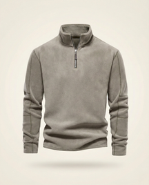 St. Martin Co Slate Fleece Quarter-Zip Pullover — detail view