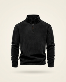 St. Martin Co Slate Fleece Quarter-Zip Pullover — detail view