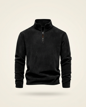 St. Martin Co Slate Fleece Quarter-Zip Pullover — detail view