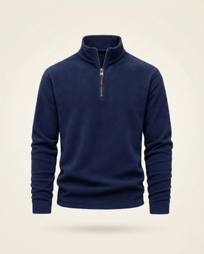 St. Martin Co Slate Fleece Quarter-Zip Pullover — detail view
