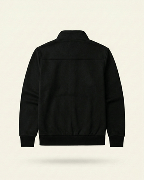 St. Martin Co Navy Full-Zip Stand Collar Fleece Jacket — detail view