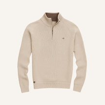 St. Martin Co Grey Ribbed Quarter-Zip Contrast Collar — detail view