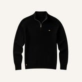 St. Martin Co Grey Ribbed Quarter-Zip Contrast Collar — detail view