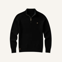 St. Martin Co Grey Ribbed Quarter-Zip Contrast Collar — detail view