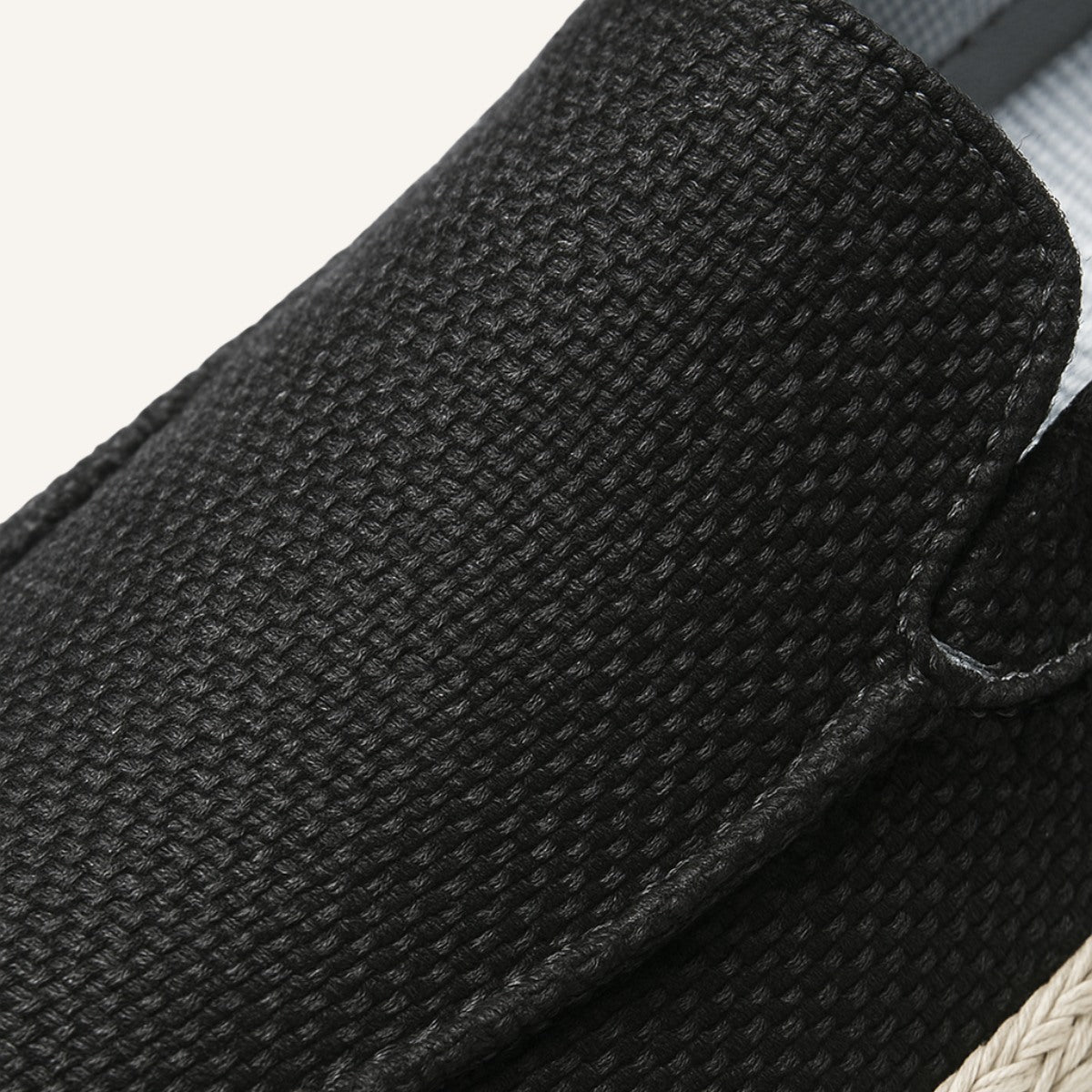 St. Martin Co Woven Canvas Espadrille Slip-On Loafer — detail view
