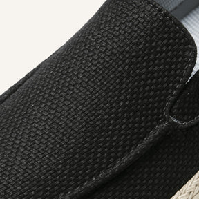 St. Martin Co Woven Canvas Espadrille Slip-On Loafer — detail view