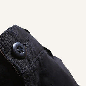 St. Martin Co Tapered Greige Cotton Chino Trousers — detail view