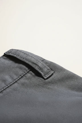 St. Martin Co Tapered Greige Cotton Chino Trousers — side view
