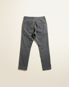 St. Martin Co Tapered Greige Cotton Chino Trousers — detail view