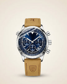 St. Martin Co Forest Dial Chronograph on Sand Strap — side view