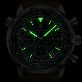 St. Martin Co Forest Dial Chronograph on Sand Strap — lifestyle view
