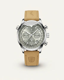 St. Martin Co Forest Dial Chronograph on Sand Strap — back view