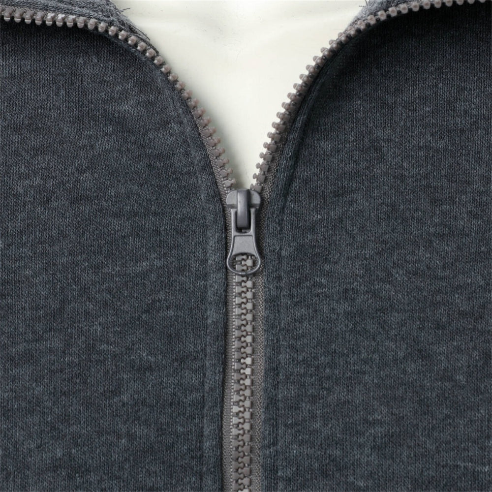 St. Martin Co Navy Full-Zip Stand Collar Fleece Jacket — detail view