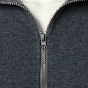 St. Martin Co Navy Full-Zip Stand Collar Fleece Jacket — detail view