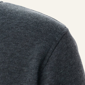 St. Martin Co Navy Full-Zip Stand Collar Fleece Jacket — detail view