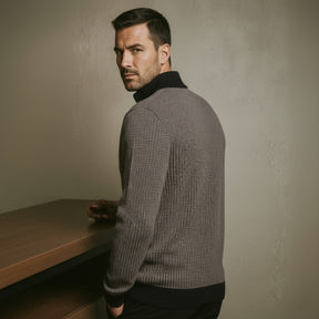 St. Martin Co Flecked Quarter-Zip with Contrast Trim — detail view