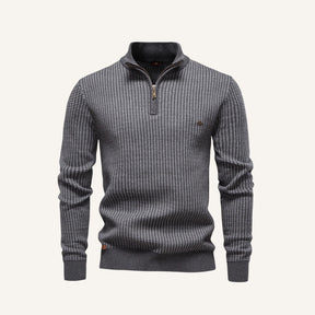 St. Martin Co Flecked Quarter-Zip with Contrast Trim — lifestyle view