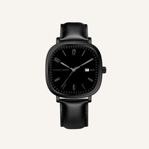 St. Martin Co Cushion Case Black Dial Date Watch — detail view
