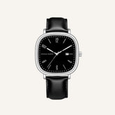 St. Martin Co Cushion Case Black Dial Date Watch — front view