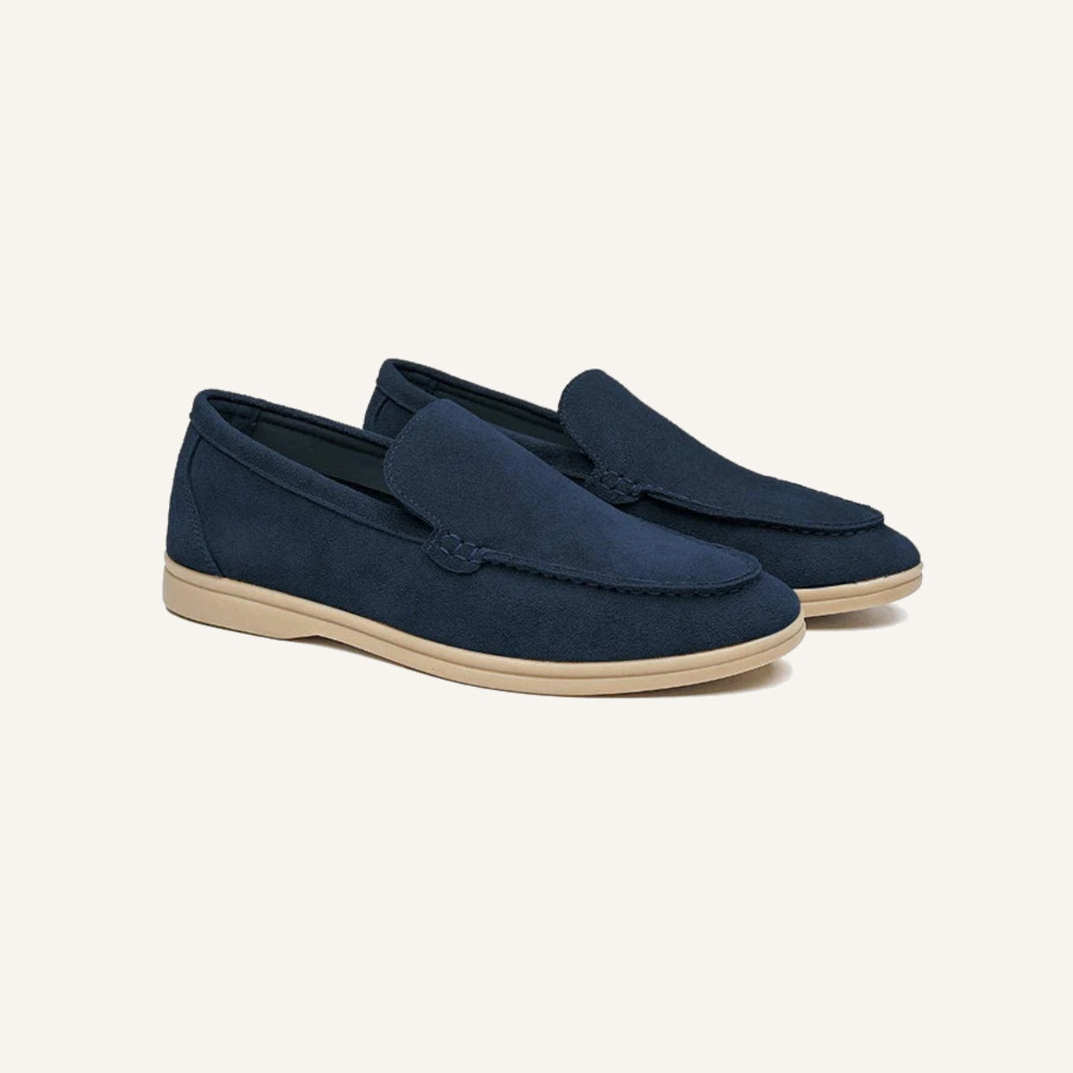 St. Martin Co Camel Suede Slip-On Walking Loafer — detail view