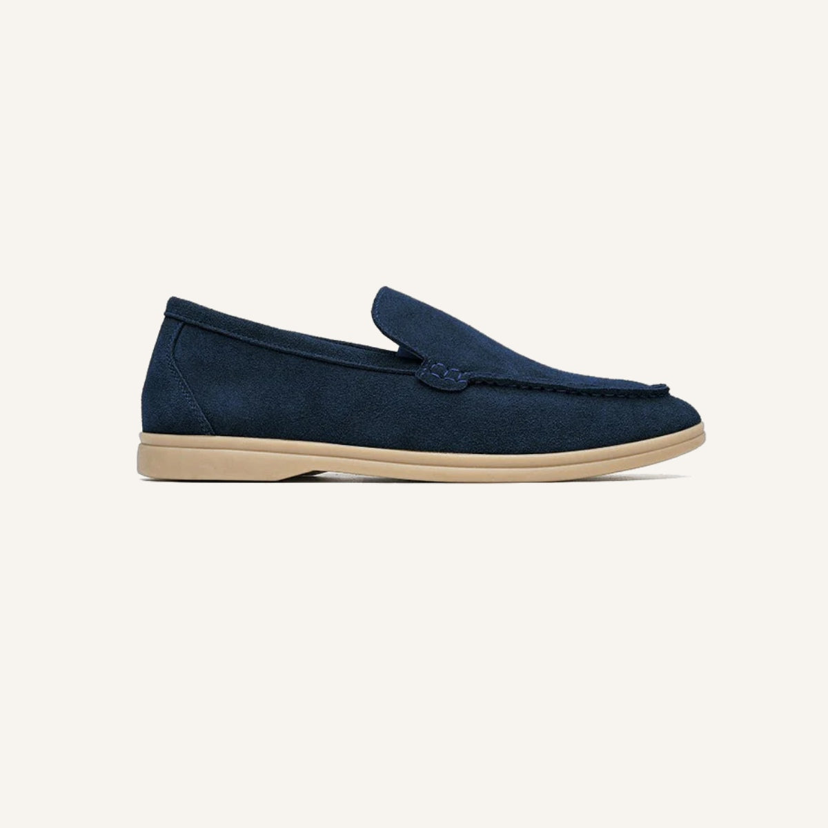 St. Martin Co Camel Suede Slip-On Walking Loafer — detail view