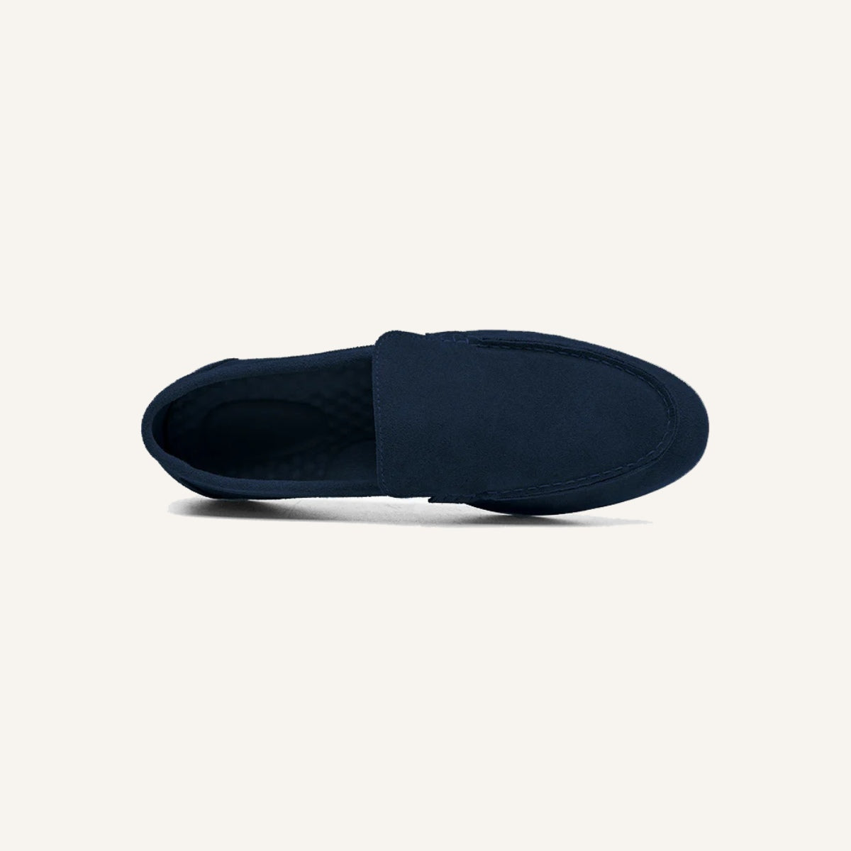 St. Martin Co Camel Suede Slip-On Walking Loafer — detail view
