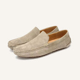 St. Martin Co Stone Suede Slip-On Driving Loafer — front view