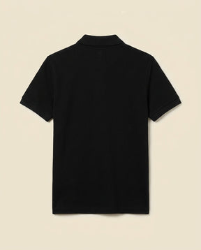 St. Martin Co LC Black Piqué Short-Sleeve Polo — back view