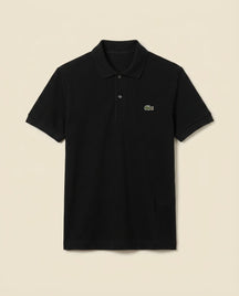 St. Martin Co LC Black Piqué Short-Sleeve Polo — front view