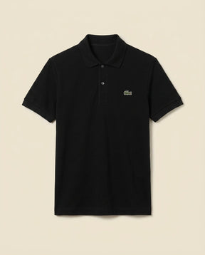 St. Martin Co LC Black Piqué Short-Sleeve Polo — front view