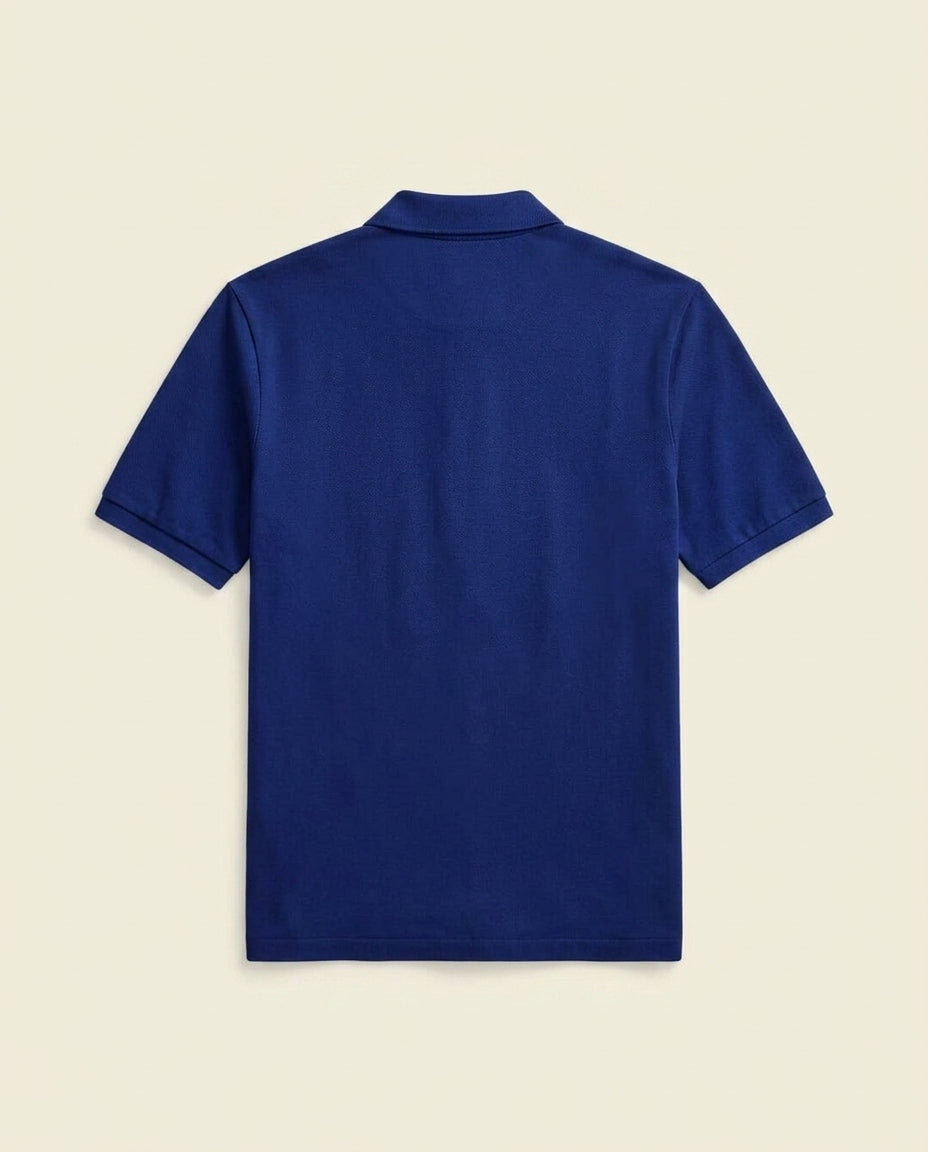 St. Martin Co RL Navy Piqué Short-Sleeve Polo Shirt — back view