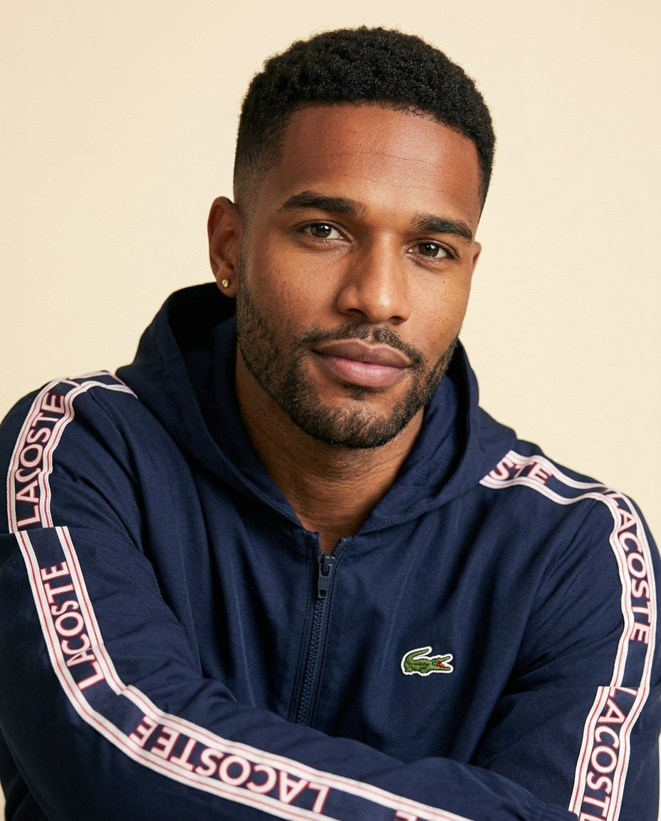 St. Martin Co LC Navy Taped Hooded Tracksuit Set — side view
