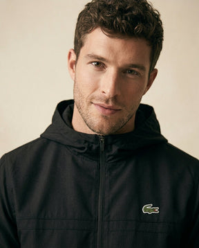 St. Martin Co LC Black Hooded Shell Zip Jacket — lifestyle view