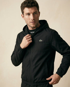 St. Martin Co LC Black Hooded Shell Zip Jacket — side view