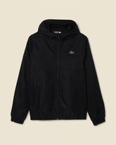St. Martin Co LC Black Hooded Shell Zip Jacket — front view