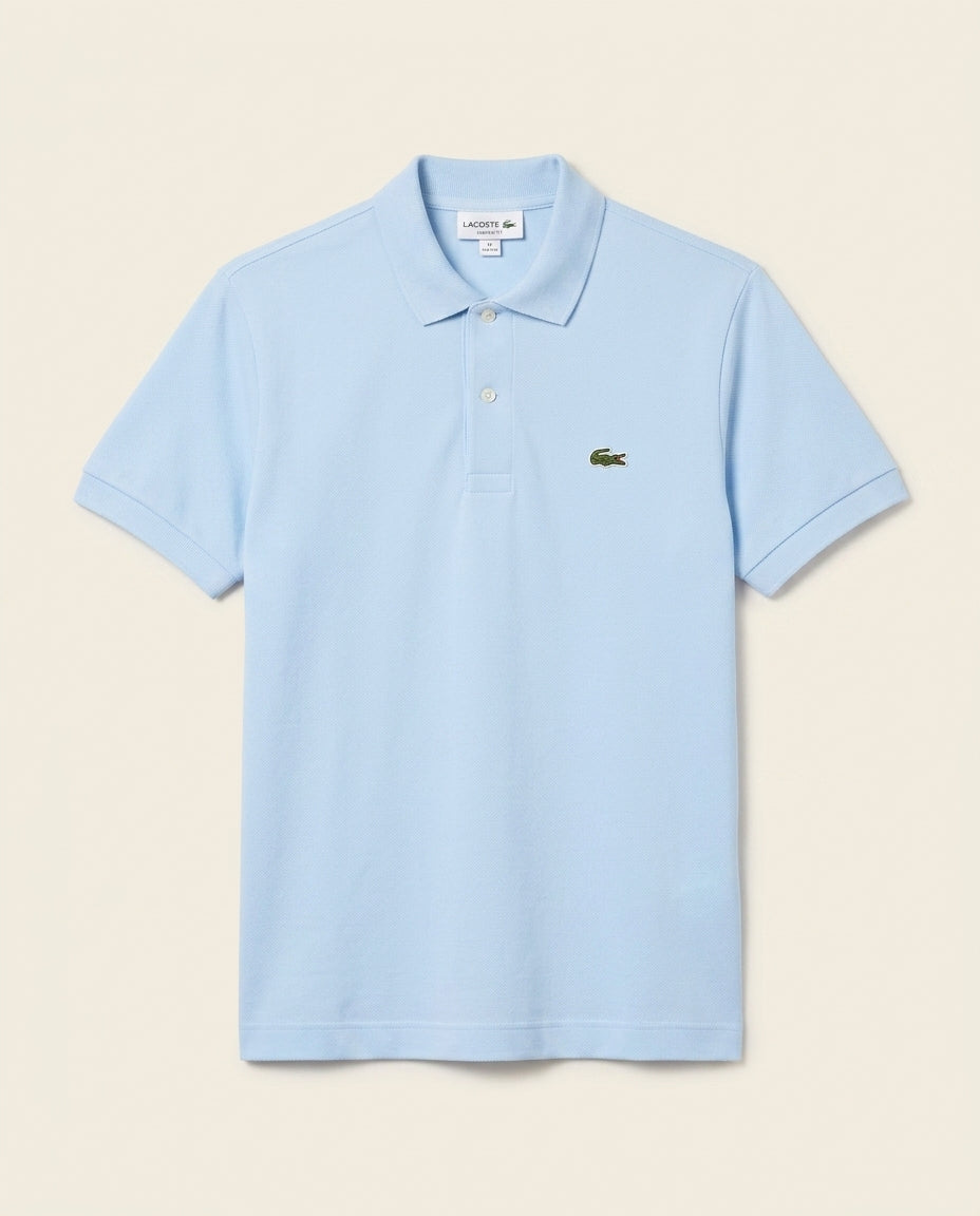 St. Martin Co LC Pale Blue Piqué Short Sleeve Polo — front view