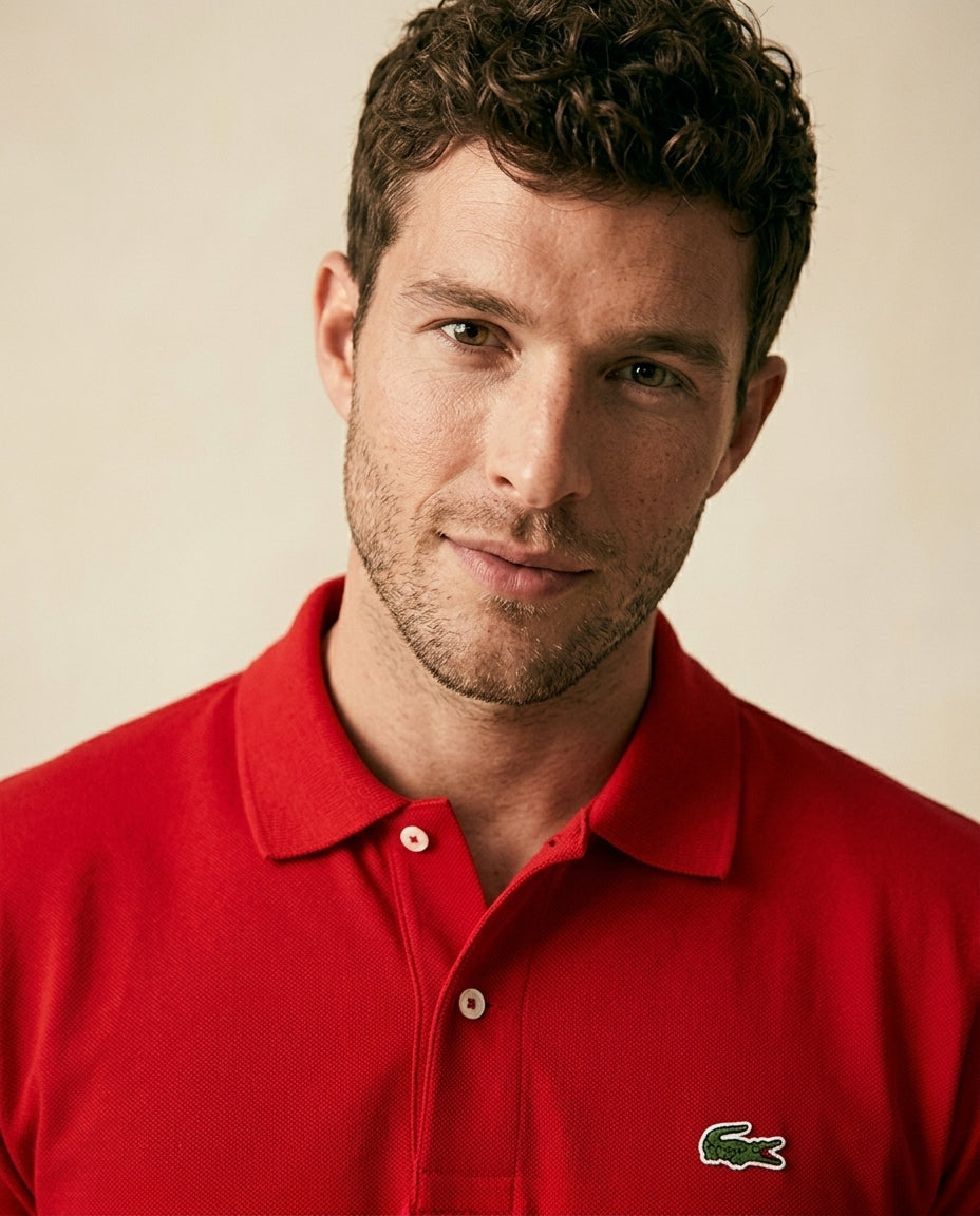 St. Martin Co LC Scarlet Piqué Short Sleeve Polo — back view