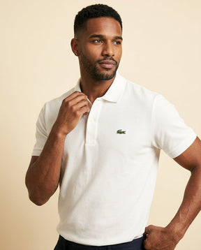 St. Martin Co LC White Piqué Short Sleeve Polo — back view
