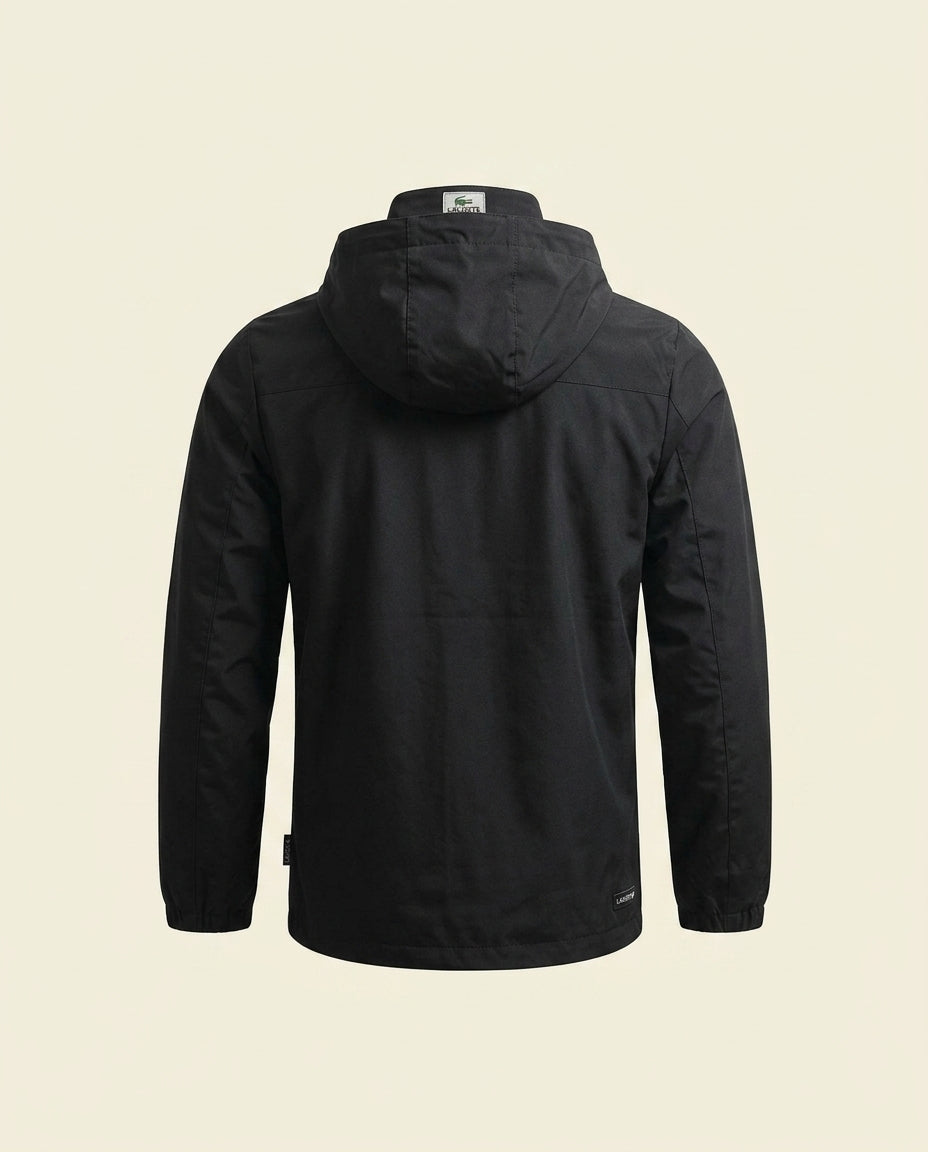 St. Martin Co LC Hooded Shell Windbreaker in Black — back view
