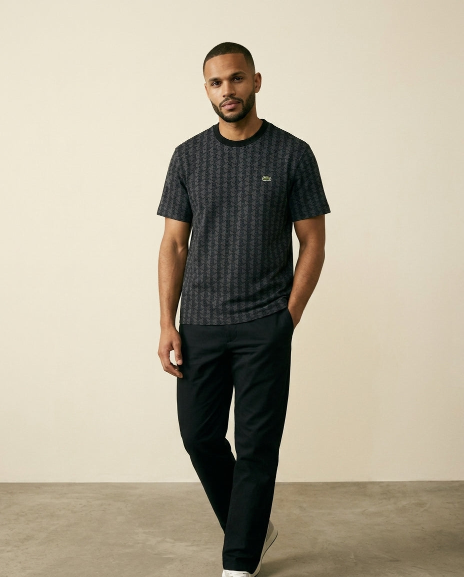 St. Martin Co LC Diamond Jacquard Crew Neck Tee — back view