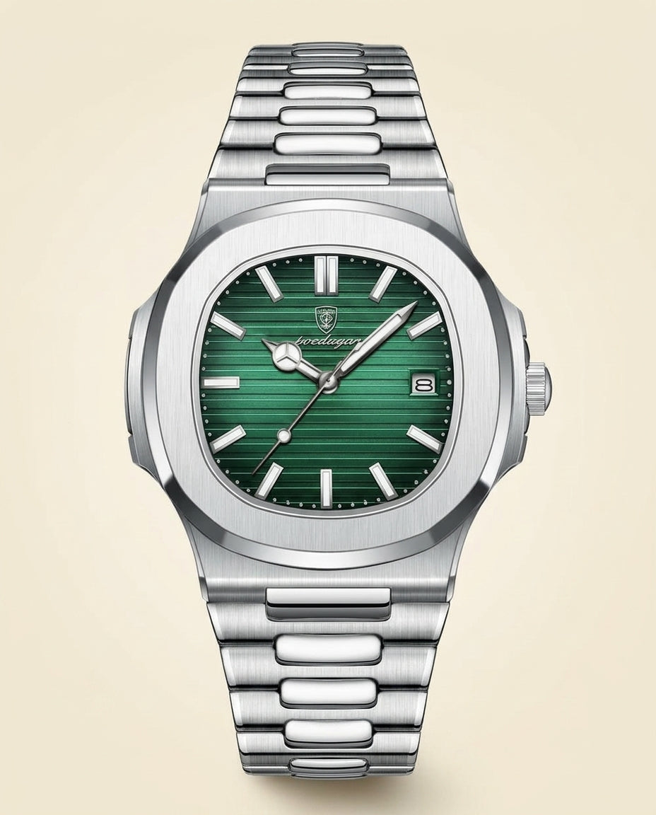 St. Martin Co PD Evergreen Integrated Bracelet Watch — front view