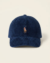 St. Martin Co RL Navy Corduroy Embroidered Baseball Cap — front view
