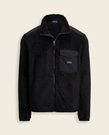 St. Martin Co RL Sherpa Full-Zip Fleece Jacket Black — front view