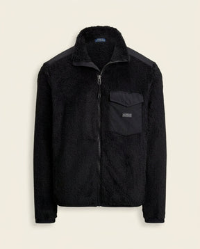 St. Martin Co RL Sherpa Full-Zip Fleece Jacket Black — front view