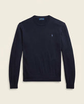 St. Martin Co RL Navy Fine-Knit Crewneck Sweater — front view