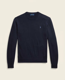St. Martin Co RL Navy Fine-Knit Crewneck Sweater — front view