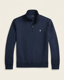 St. Martin Co RL Navy Quarter-Zip Funnel Sweatshirt — front view