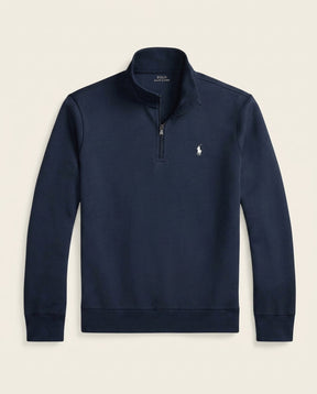 St. Martin Co RL Navy Quarter-Zip Funnel Sweatshirt — front view