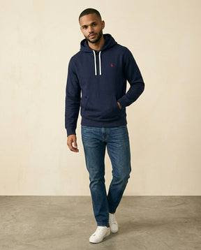 St. Martin Co RL Navy Fleece Pullover Hood — detail view
